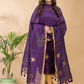 Grape Purple Cotton Linen 2-Piece Set Kurti & Dupatta (UNSTITCHED) - 065
