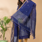 Denim Blue | Handloom Jamdani Linen Unstitched 2-Piece Kurti