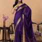Classic Mysore Semi Silk Saree | Royal Purple