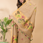 Sand Beige | Handloom Jamdani Tissue-Linen Unstitched 2-Piece Kurti