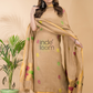 Sand Beige | Handloom Jamdani Tissue-Linen Unstitched 2-Piece Kurti