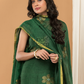 Pine Green color Jamdani 2-Piece Set Kurti & Dupatta (UNSTITCHED) - 144