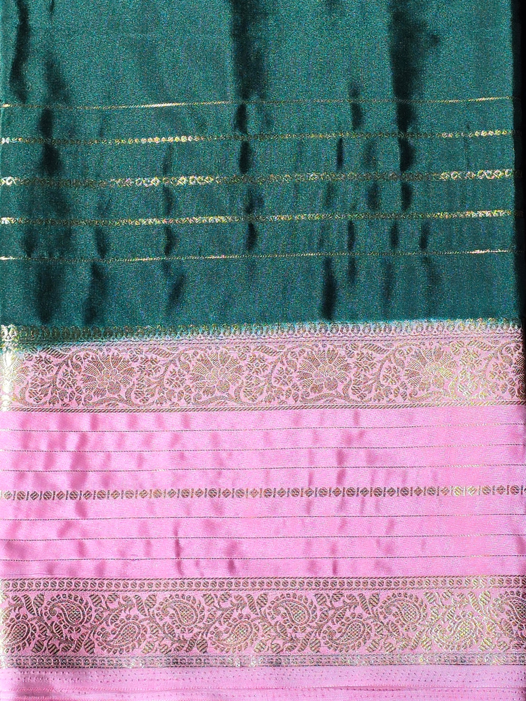 Classic Mysore Silk Saree  |  Teal Green
