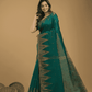 Jamdani Saree With Teal Green - 06 - indeloom