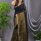 Tissue Silk Saree With True Black - 012