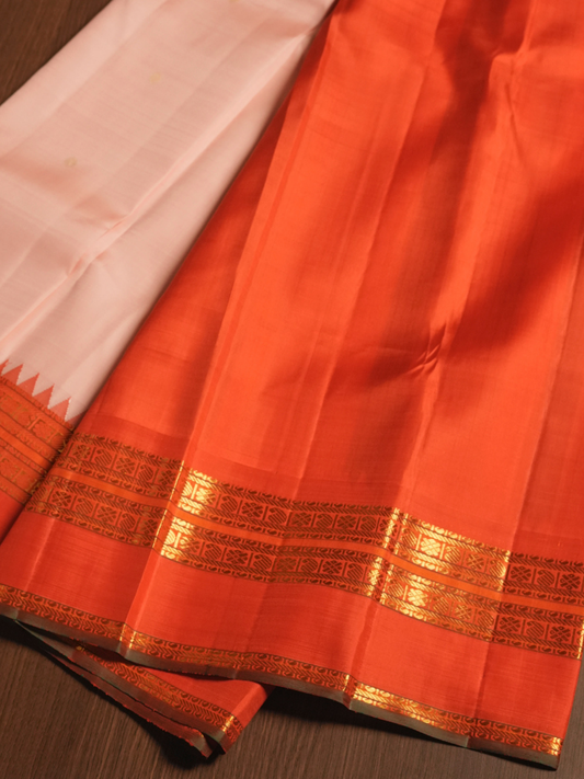 Silk Mark Certified Handloom Kanjivaram Silk Saree  |  Watermelon Pink