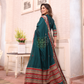 Forest Green Baluchari Linen 2-Piece Set Kurti & Dupatta (UNSTITCHED) - 308