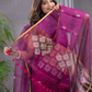 Orchid Purple Matka Jamdani 2-Piece Set Kurti & Dupatta (UNSTITCHED) - 107