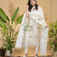 Diamond White Jamdani 2-Piece Set Kurti & Dupatta (UNSTITCHED) -764