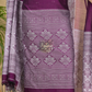 Wine Purple Mercerised Cotton Baluchari 2-Piece Set Kurti Dupatta (UNSTITCHED)-886