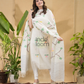 Diamond White Jamdani 2-Piece Set Kurti & Dupatta (UNSTITCHED) -764