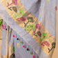 Stone Blue Linen X Linen 2-Piece Set Kurti & Dupatta (UNSTITCHED) - 068