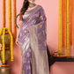 Classic Benarasi Katan Semi Silk Saree | Lavender