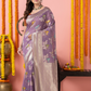 Classic Benarasi Katan Semi Silk Saree | Lavender