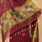 Blood Red Linen X Linen 2-Piece Set Kurti & Dupatta (UNSTITCHED) - 073