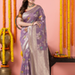 Classic Benarasi Katan Semi Silk Saree | Lavender