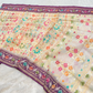 Pure Banarasi Exclusive Ektara Kora JAMDANI Tilfi saree  | Champagne Beige