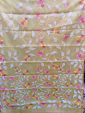 Handwoven Pure Jamdani Cotton Saree  |  Honey Yellow