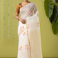 Handwoven Jamdani Muslin Saree | White | All-over Jamdani weaves