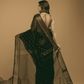 Dark Green Cotton Silk 1000 Butti Jamdani Saree - 006 - indeloom