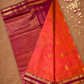 Handloom Korvai Silk Cotton Saree  |  Classic Red