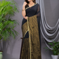 Tissue Silk Saree With True Black - 012