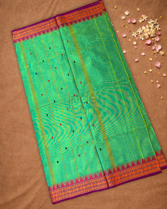 Chettinad Cotton Saree  |  Sage Green