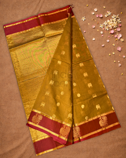 Chettinad Cotton Saree  |  Caramel Brown