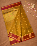 Chettinad Cottton Saree With Bronze Brown
