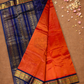 Pure Handloom Korvai Saree | Fire Orange