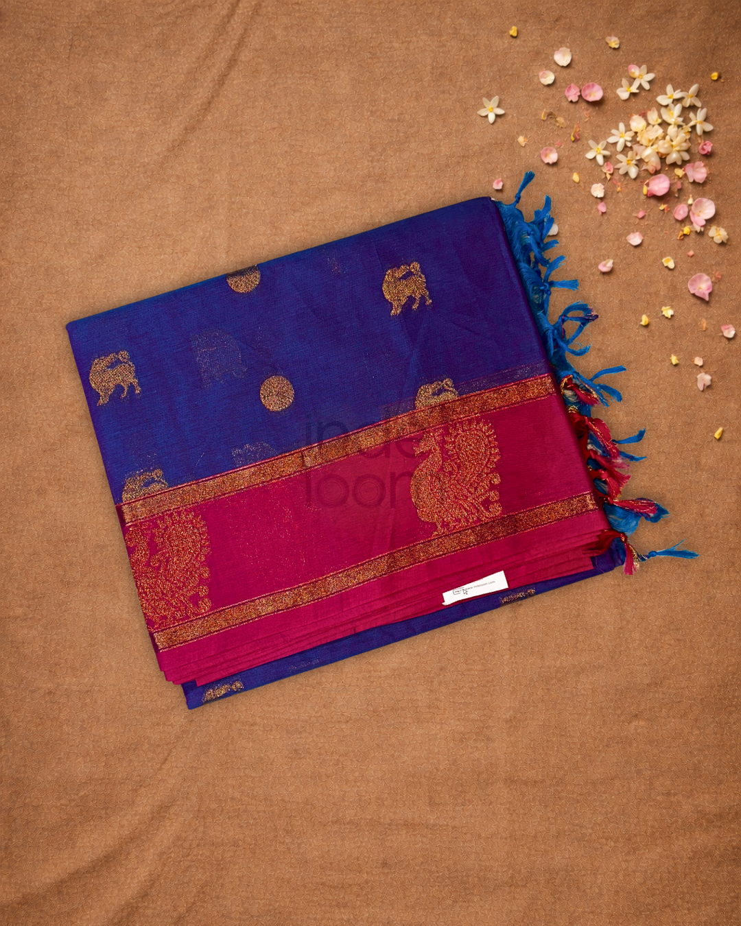 Chettinad Cottton Saree With Royal Blue