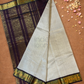 Pure Handloom Korvai Saree | Pale White