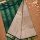Handloom Korvai Silk Cotton Saree  |  Almond Beige