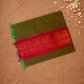 Chettinad Cottton Saree With Olive green with pink border