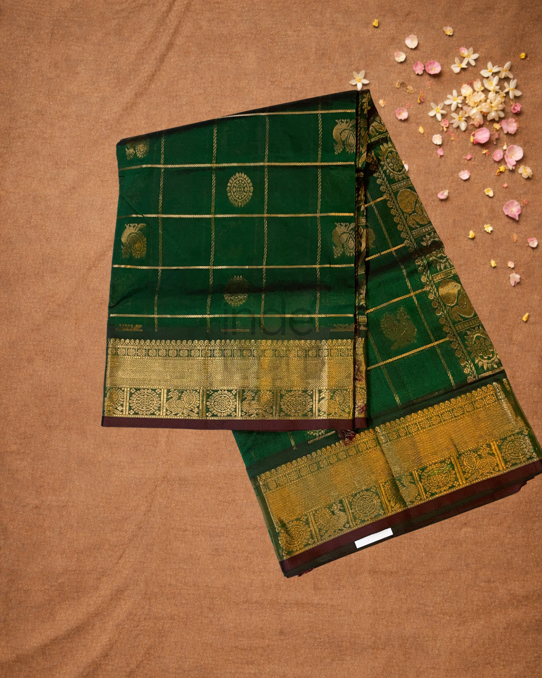 Pure Handloom Korvai Saree | Lime Green
