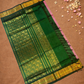 Handloom Korvai Silk Cotton Saree  |  Watermelon Pink