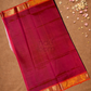 Handloom Korvai Silk Cotton Saree  |  Midnight Black