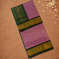 Handloom Korvai Silk Cotton Saree  |  Watermelon Pink