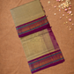 Handloom Korvai Silk Cotton Saree  |  Tan Brown