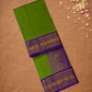 Handloom Korvai Cotton Silk Saree  |  Lime Green