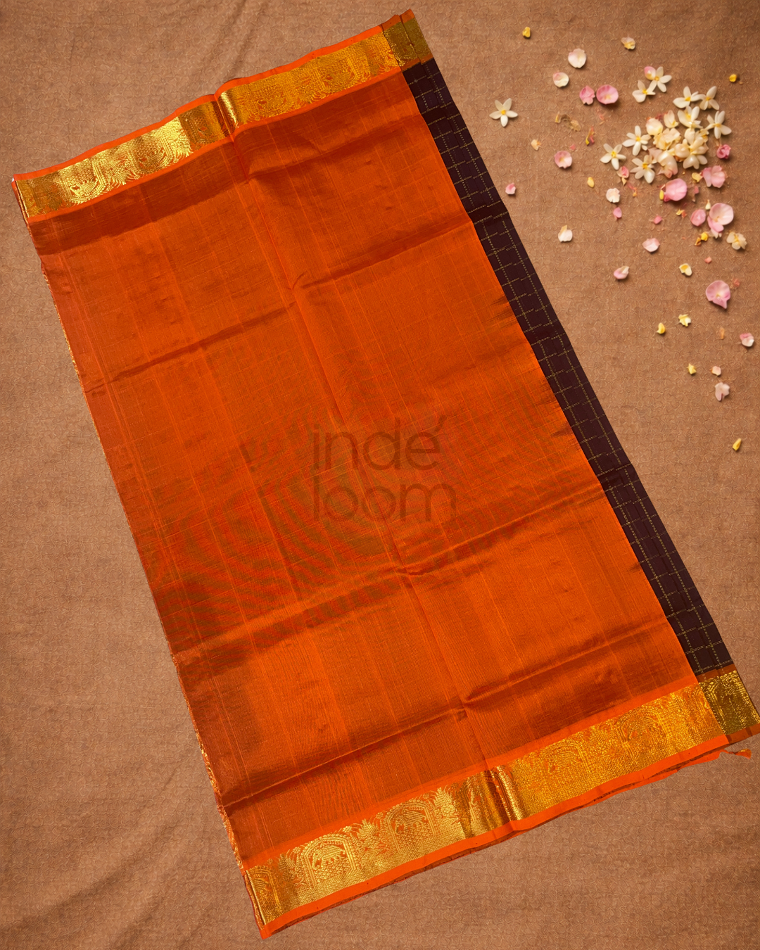Handloom Korvai Silk Cotton Saree  |  Berry Pink