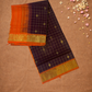 Handloom Korvai Silk Cotton Saree  |  Berry Pink