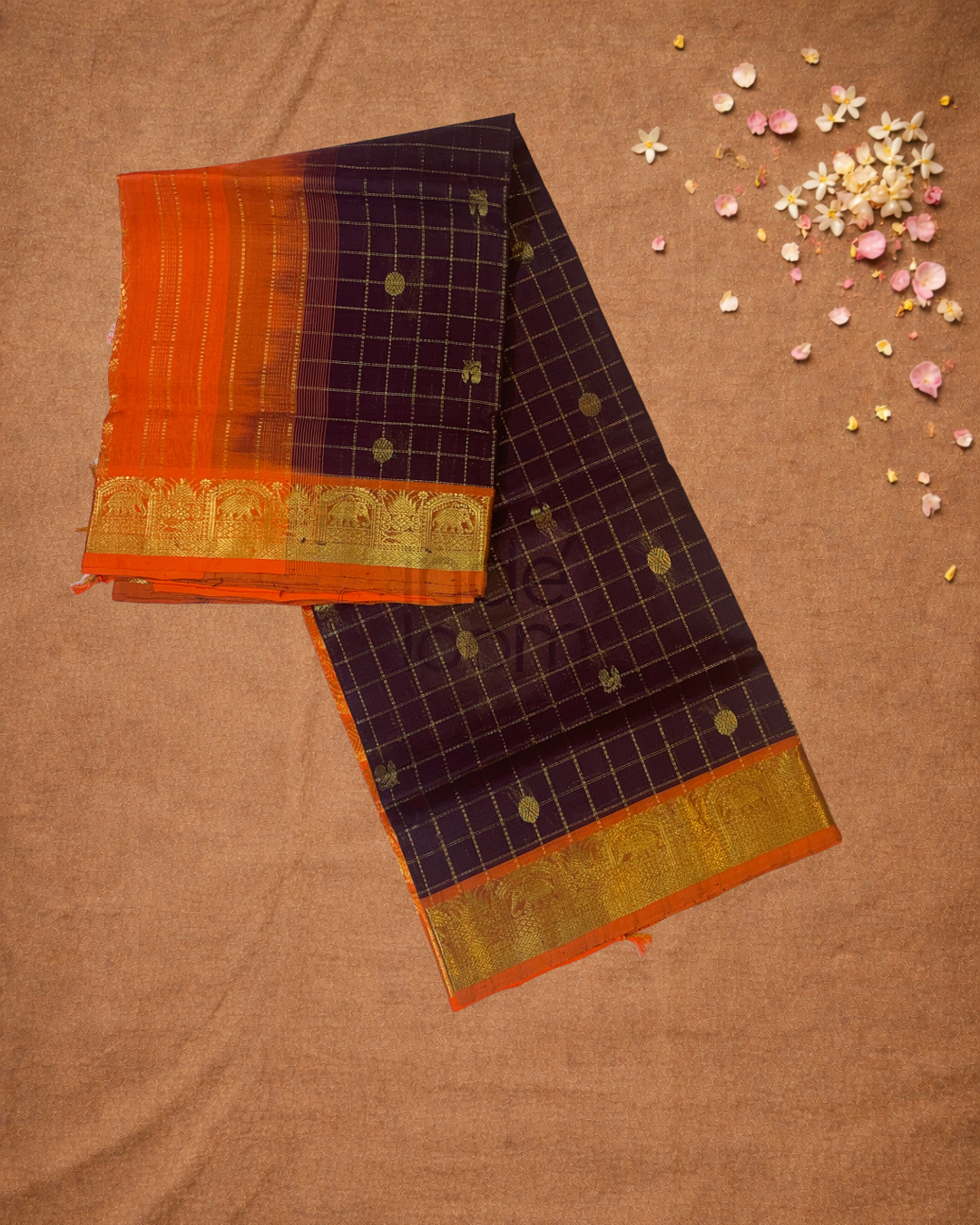 Handloom Korvai Silk Cotton Saree  |  Berry Pink