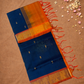 Handloom Korvai Silk Cotton Saree  |  Navy Blue