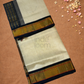 Handloom Korvai Silk Cotton Saree  |  Warm Ivory