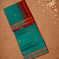 Handloom Korvai Silk Cotton Saree  |  Peacock Teal
