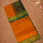 Pure Handloom Korvai Saree |  Fire Orange