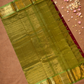 Handloom Korvai Silk Cotton Saree  |  Burgundy Red