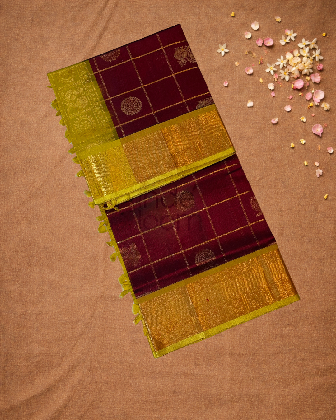 Handloom Handloom Silk Cotton Saree  |  Brick Red