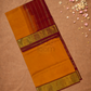 Pure Handloom Korvai Saree | Melon Orange